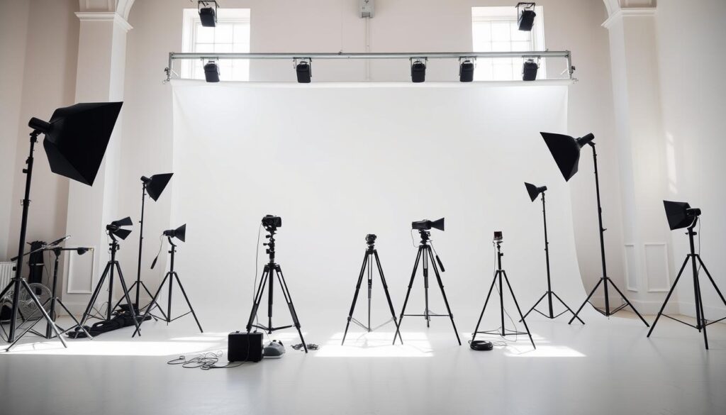 preparazione ambienti per servizi fotografici