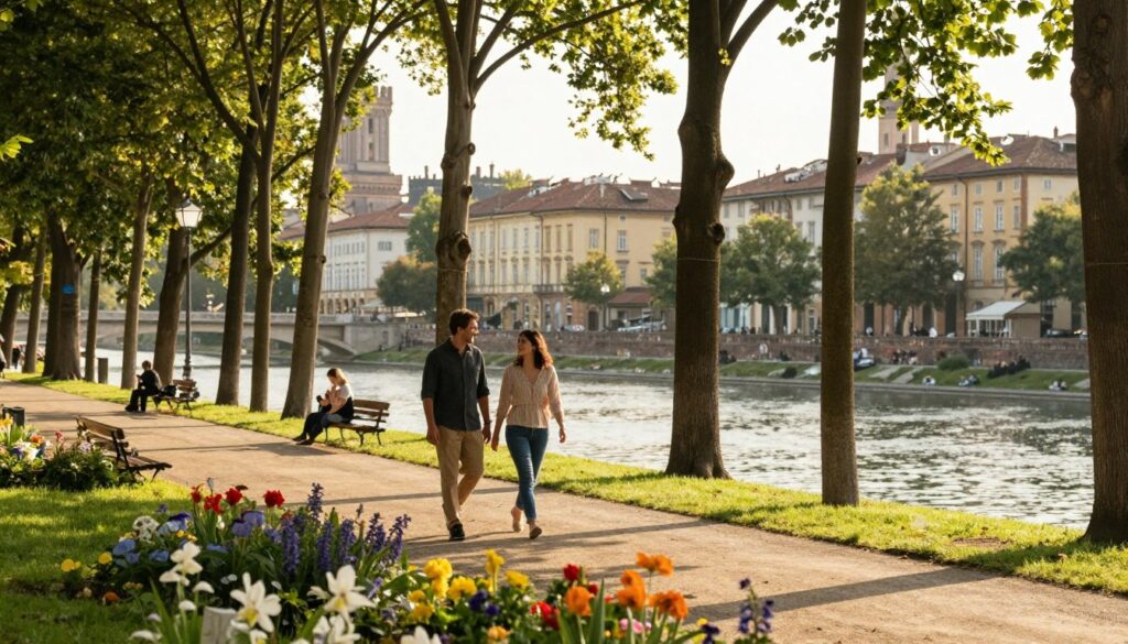 passeggiata nel parco del valentino